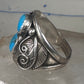 Navajo ring turquoise size 10.75 sterling silver women men