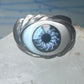Vintage Eye ring eyeball band size 9.25 sterling silver women men