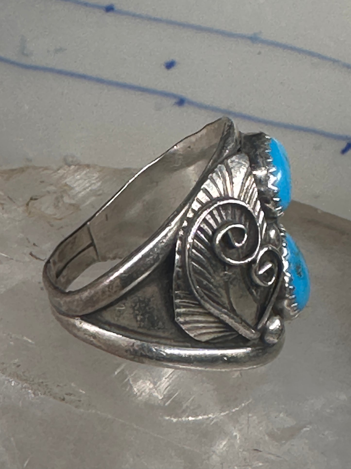 Navajo ring turquoise size 10.75 sterling silver women men