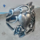Heart ring Navajo love band Valentine pinky sterling silver size 4.25 women girls