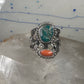 Navajo ring turquoise coral size 9.50 sterling silver women men