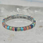 Vintage Pierre Lang PL 925 Sterling Silver Multi-Stone Eternity Band Ring - Size 7.5