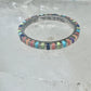 Vintage Pierre Lang PL 925 Sterling Silver Multi-Stone Eternity Band Ring - Size 7.5