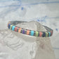 Vintage Pierre Lang PL 925 Sterling Silver Multi-Stone Eternity Band Ring - Size 7.5