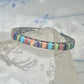 Vintage Pierre Lang PL 925 Sterling Silver Multi-Stone Eternity Band Ring - Size 7.5