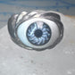 Vintage Eye ring eyeball band size 9.25 sterling silver women men
