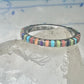 Vintage Pierre Lang PL 925 Sterling Silver Multi-Stone Eternity Band Ring - Size 7.5