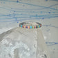 Vintage Pierre Lang PL 925 Sterling Silver Multi-Stone Eternity Band Ring - Size 7.5