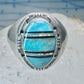 Navajo ring turquoise lab opal size 11.75 sterling silver women men