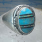 Navajo ring turquoise lab opal size 11.75 sterling silver women men