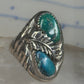 Navajo ring turquoise size 10 sterling silver women men