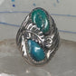 Navajo ring turquoise size 10 sterling silver women men