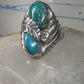 Navajo ring turquoise size 10 sterling silver women men