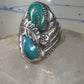 Navajo ring turquoise size 10 sterling silver women men