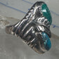 Navajo ring turquoise size 10 sterling silver women men