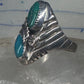 Navajo ring turquoise size 10 sterling silver women men