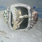 Black Hills Gold ring goose leaves bird onyx size 11.75 sterling silver women men