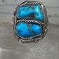 Navajo ring heavy turquoise size 12 sterling silver women men