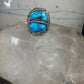 Navajo ring heavy turquoise size 12 sterling silver women men