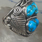 Navajo ring heavy turquoise size 12 sterling silver women men