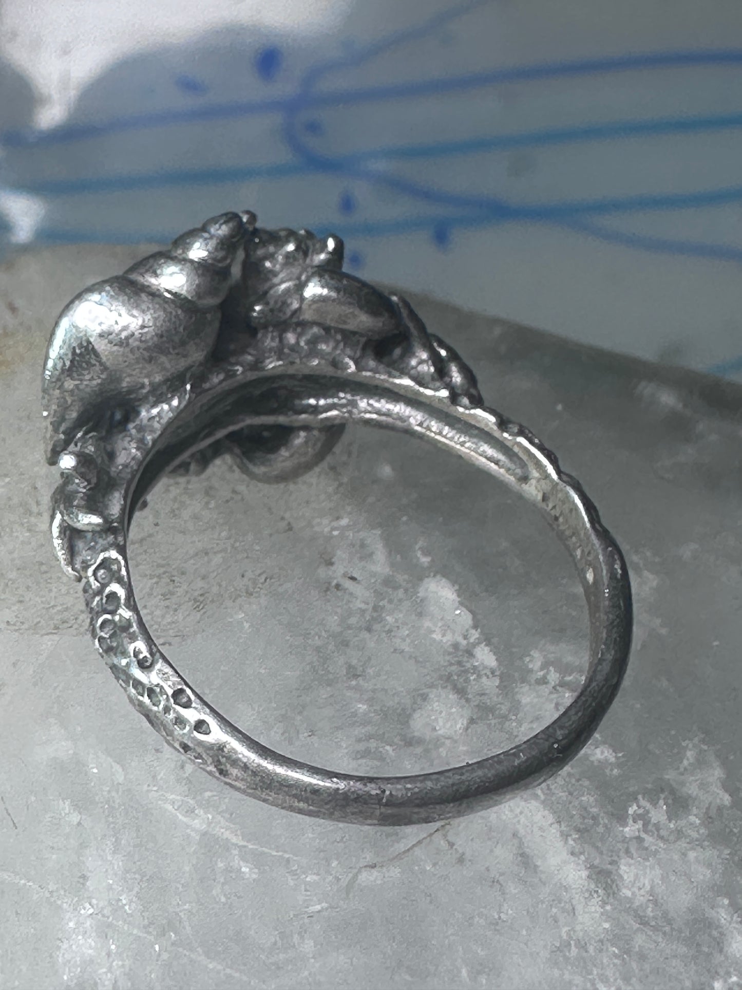 Vintage Shell ring Kabana band ocean shells snail conk size 11 southwest sterling silver women men