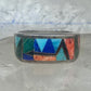 Vintage Southwestern Sterling Silver Multi-Stone Inlay Arrow Band Ring - Size 11