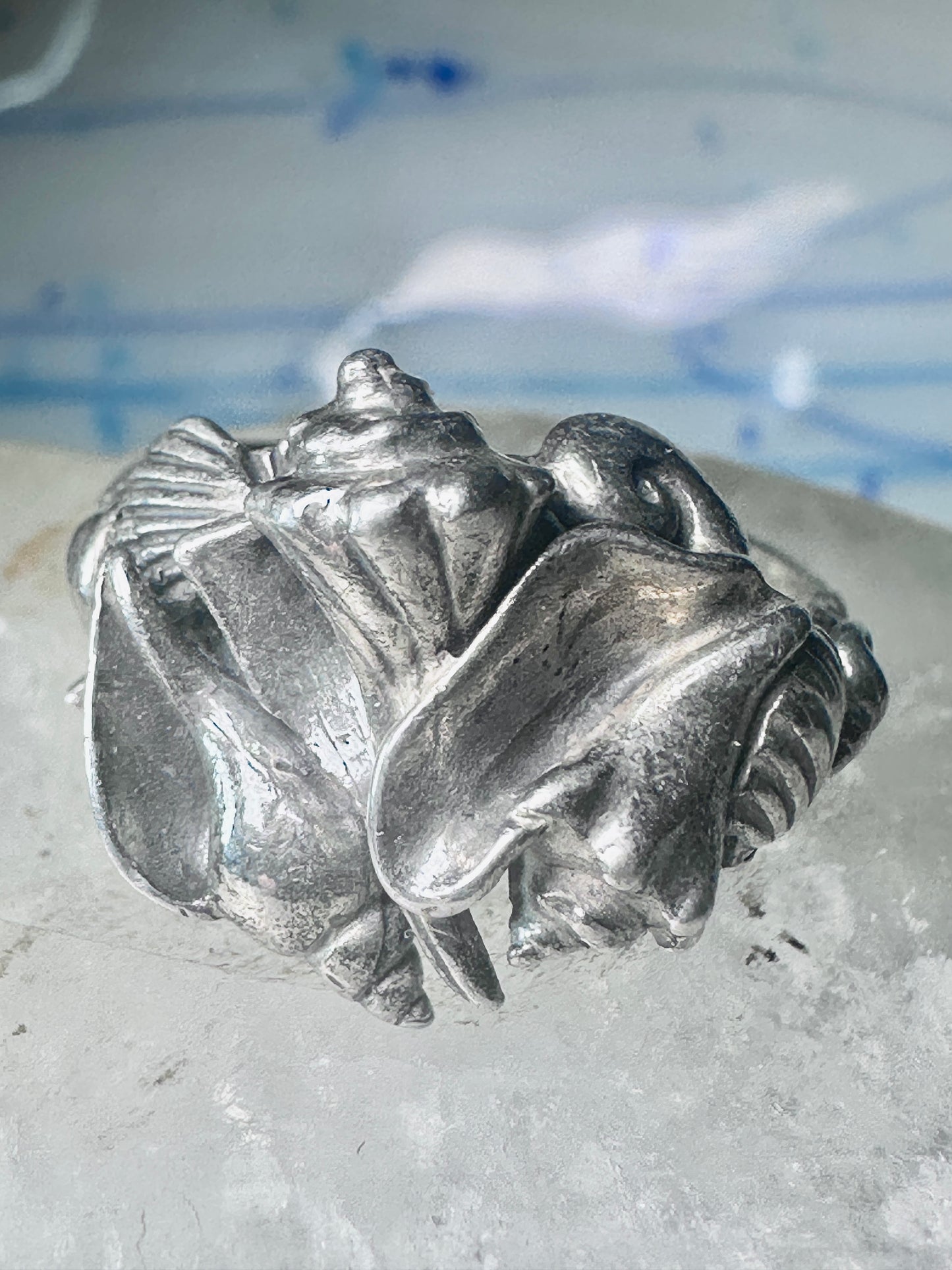 Vintage Shell ring Kabana band ocean shells snail conk size 11 southwest sterling silver women men