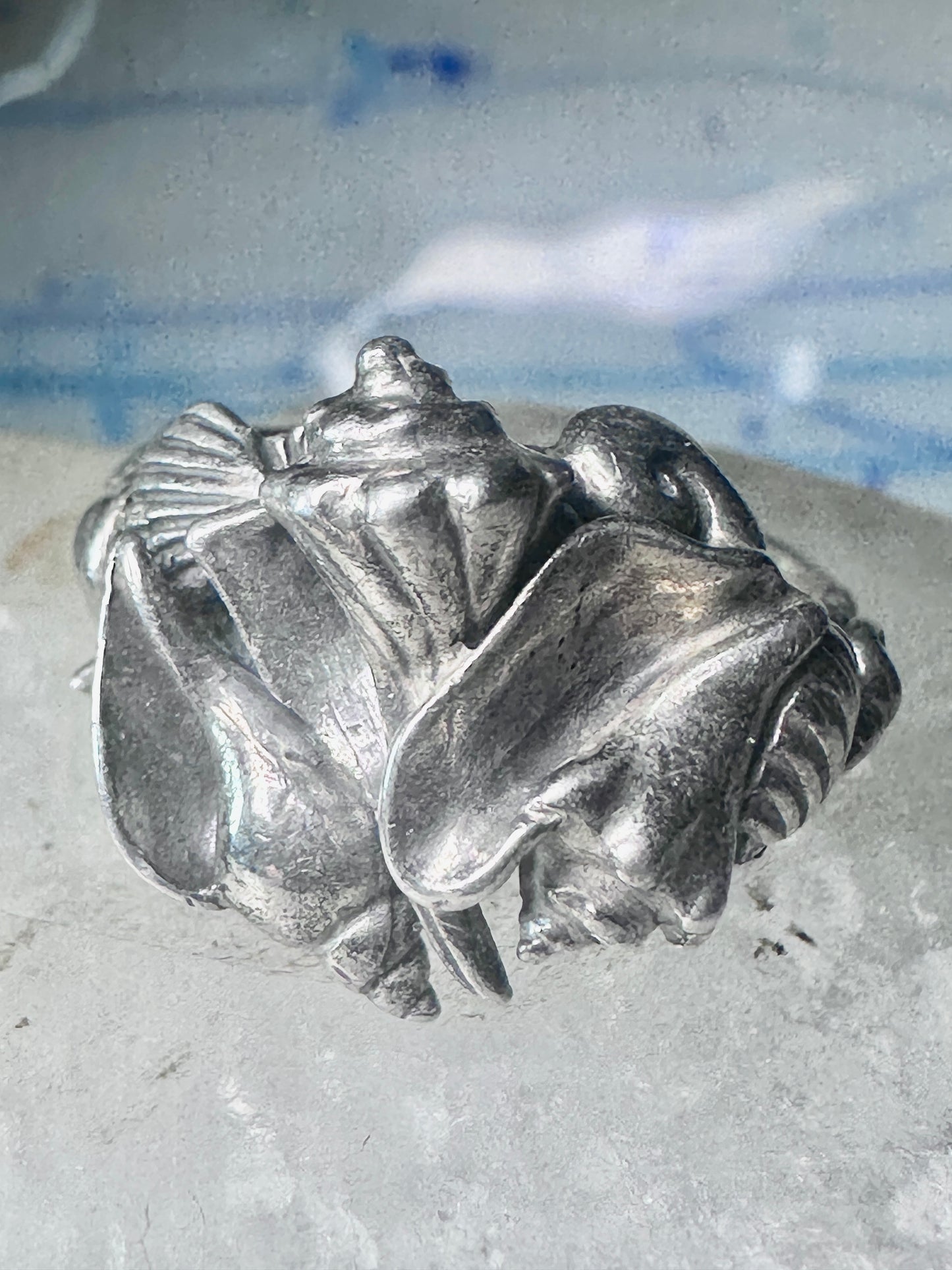 Vintage Shell ring Kabana band ocean shells snail conk size 11 southwest sterling silver women men