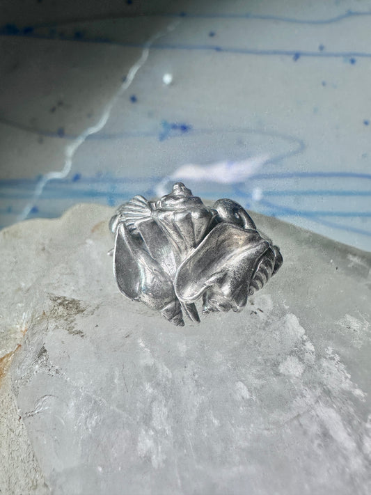 Vintage Shell ring Kabana band ocean shells snail conk size 11 southwest sterling silver women men