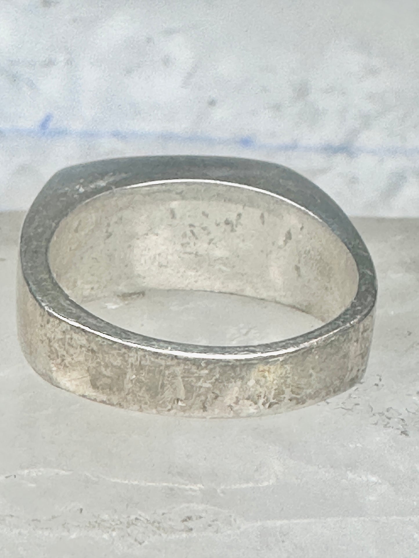 Vintage Southwestern Sterling Silver Multi-Stone Inlay Arrow Band Ring - Size 11