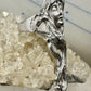 Lady Face ring with star long hair influenced Art Nouveau size 6.50 sterling silver