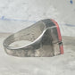 Vintage Signed Amy Southwestern Sterling Silver Orange Spiny Oyster Sunrise Inlay Signet Ring - Size 11