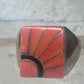 Vintage Signed Amy Southwestern Sterling Silver Orange Spiny Oyster Sunrise Inlay Signet Ring - Size 11