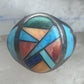 Signed Tommy Singer Style Southwestern Multi-Stone Inlay Ring Size 12.5 - Geometric Sterling Silver Band