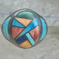 Signed Tommy Singer Style Southwestern Multi-Stone Inlay Ring Size 12.5 - Geometric Sterling Silver Band