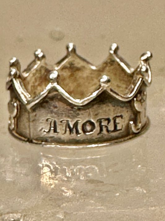 Amore Passione Musica ring crown band size 6.25 sterling silver women&nbsp;