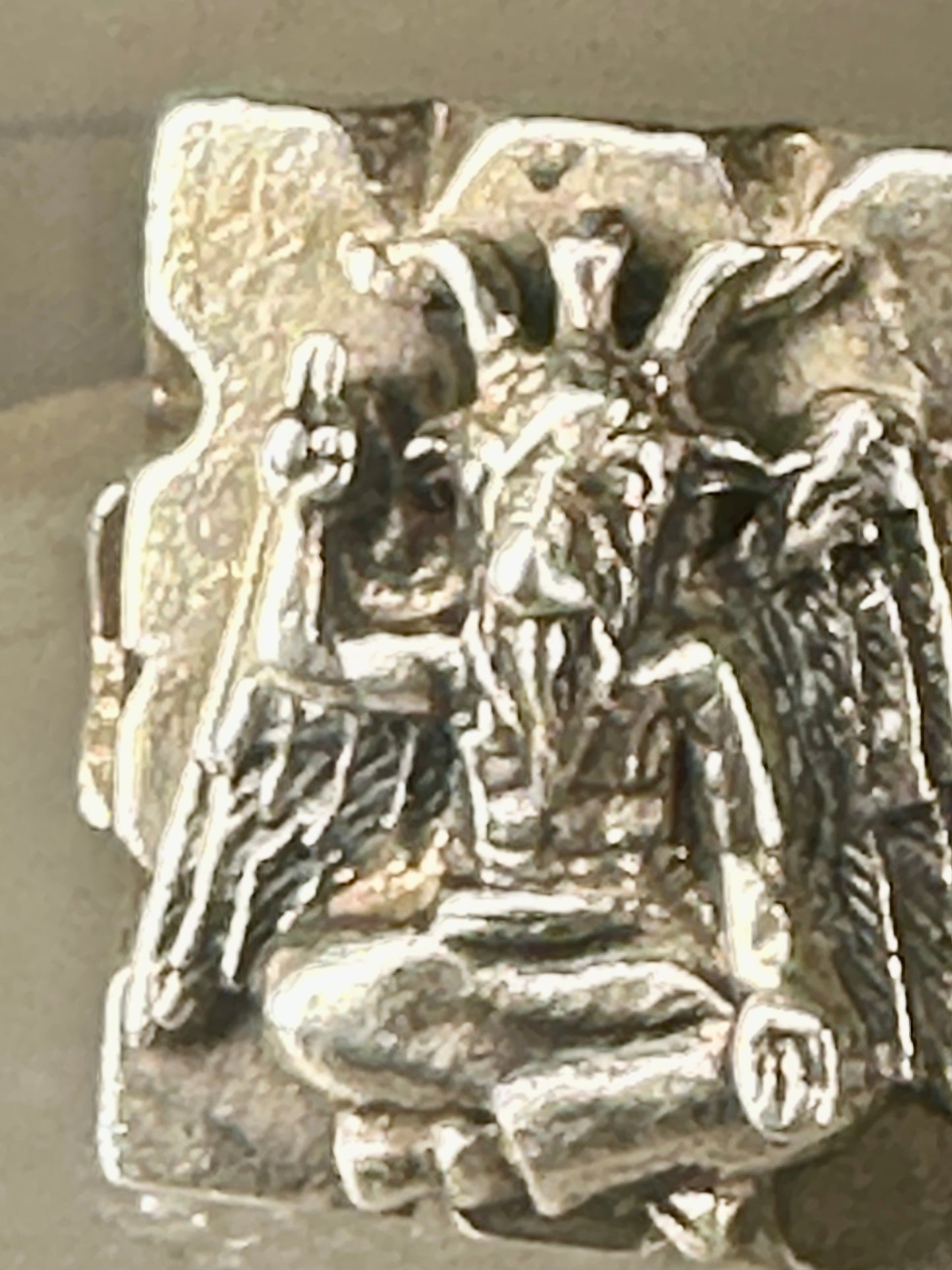 Baphomet ring size 5 goat occult magic goth pentagram sterling silver women