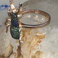 Insect ring bug beetle Vermeil size 6 sterling silver women