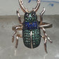 Insect ring bug beetle Vermeil size 6 sterling silver women