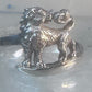 Vintage Lion ring animal band size 7.75 sterling silver women