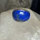 Blue Lapis ring Dome stone band size 8.75  sterling silver women