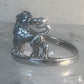 Vintage Lion ring animal band size 7.75 sterling silver women