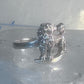 Vintage Lion ring animal band size 7.75 sterling silver women