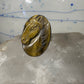 Horse ring figurative face band tiger eye size 6.75 sterling silver women