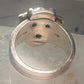 Eagle ring w arrow turquoise band southwest signed FM size 11 sterling silver men women