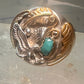 Navajo Eagle ring turquoise band size 14.50 sterling silver men women