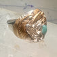 Navajo Eagle ring turquoise band size 14.50 sterling silver men women