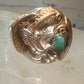 Navajo Eagle ring turquoise band size 14.50 sterling silver men women