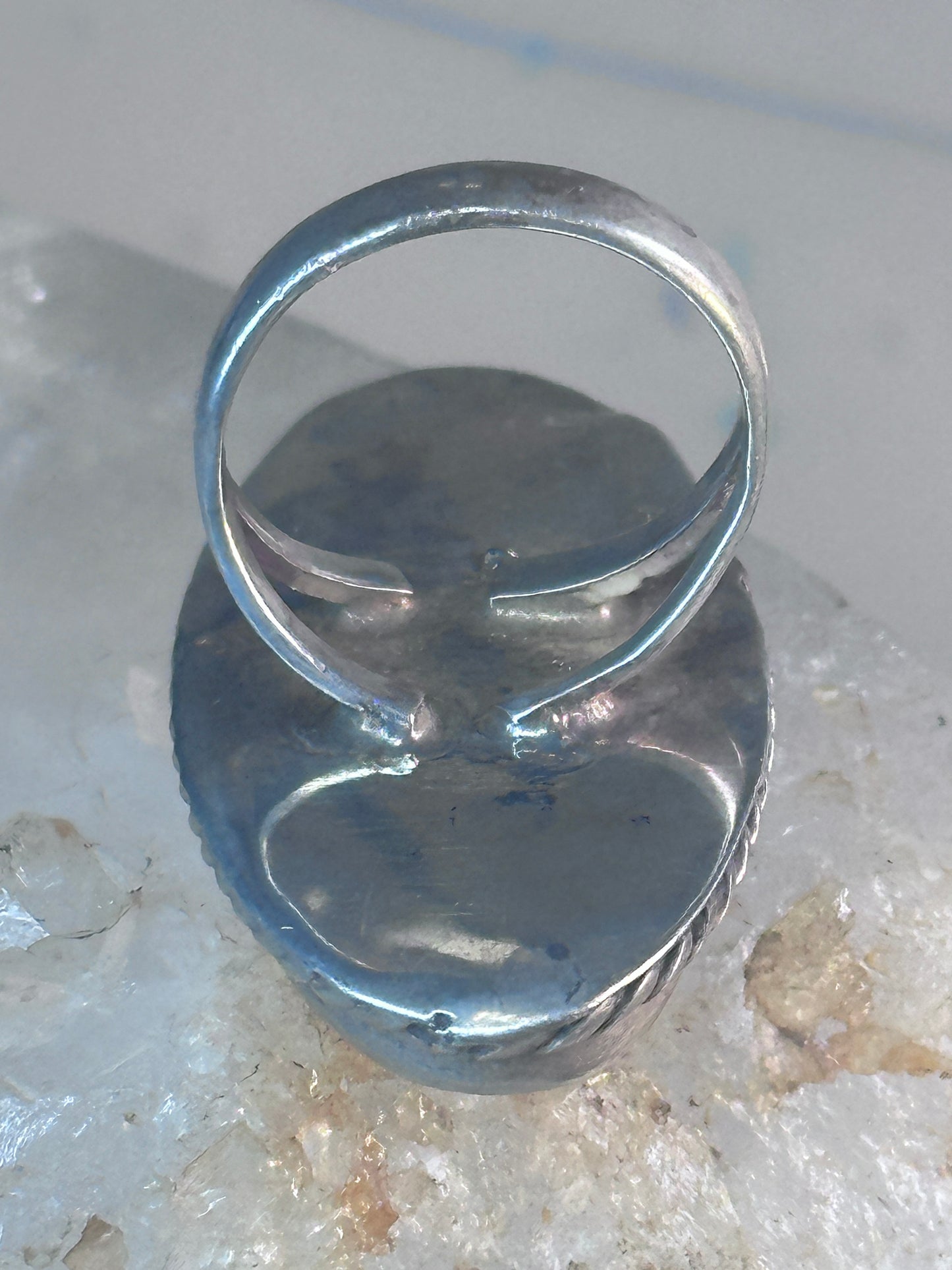 Cactus Ring Abalone size 6 southwest sterling silver women girls