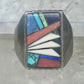 Southwestern Sterling Silver Multi-Stone Inlay Ring Size 9.75 - Rectangular Geometric Segmented Band